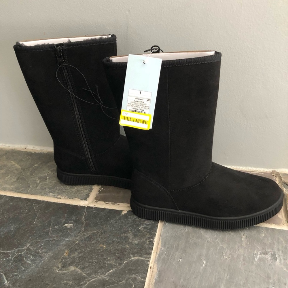 Black Mid-Calf Boots